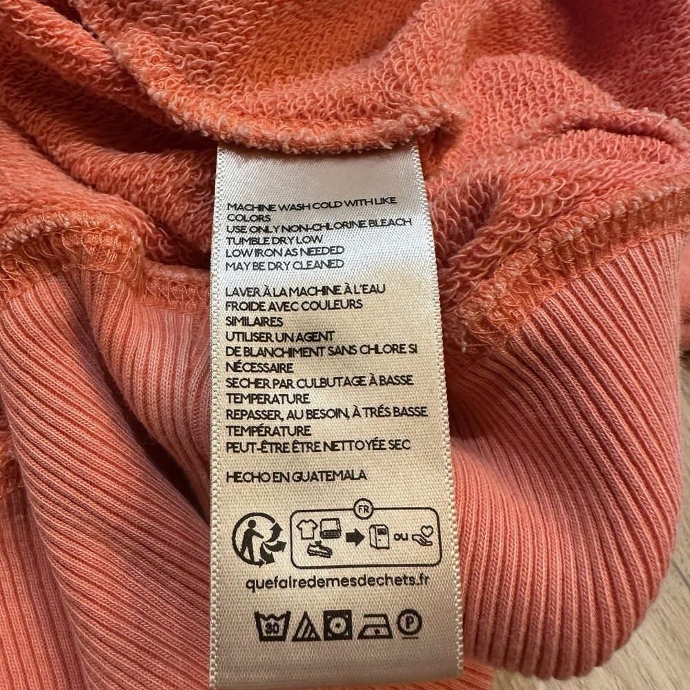 Free People Camden Sweatshirt In Orange Size Medium Oversized - Picture 7 of 9